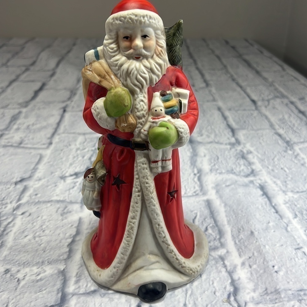 Santa candle holder